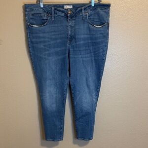 Madewell Mid Rise Skinny Blue Jeans Sz 22W